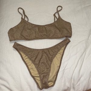 Gold shimmer Bikini from pacsun (worn once)